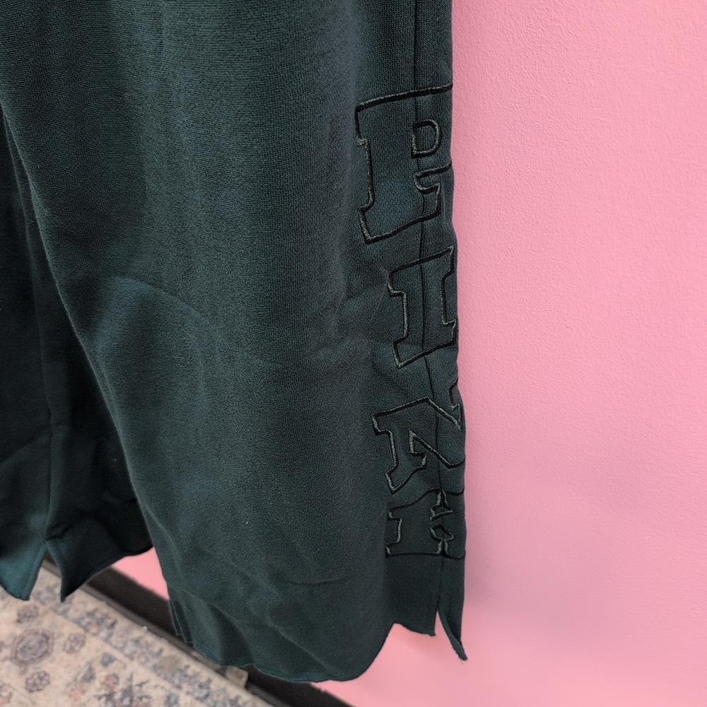 Victoria Secret Campus Fleece Tunic Hoodie & Wide Leg Sweatpants Set Small Green - Picture 4 of 12